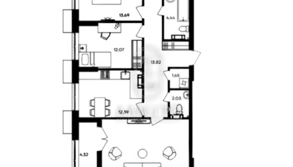 3-к квартира, 90,5 м², 5/9 эт.